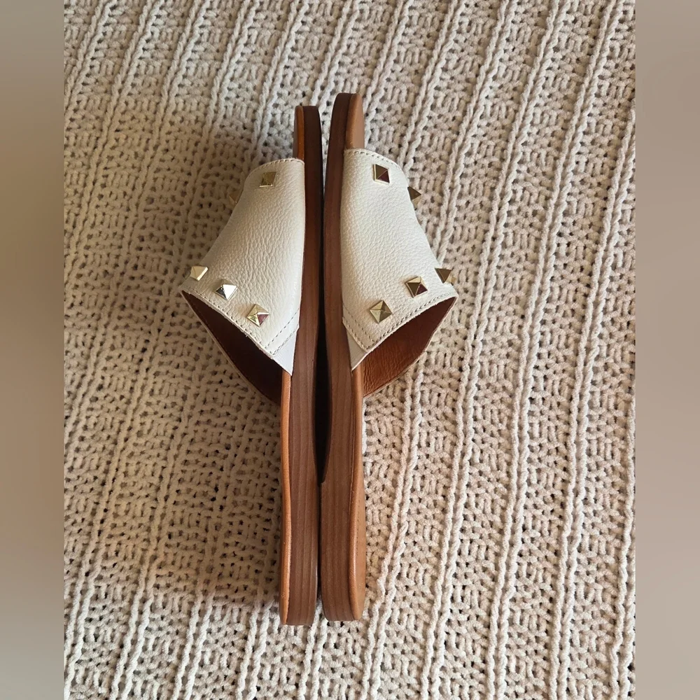 Sophia Milano White Leather Sandals Size 8.5 - Picture 4 of 7